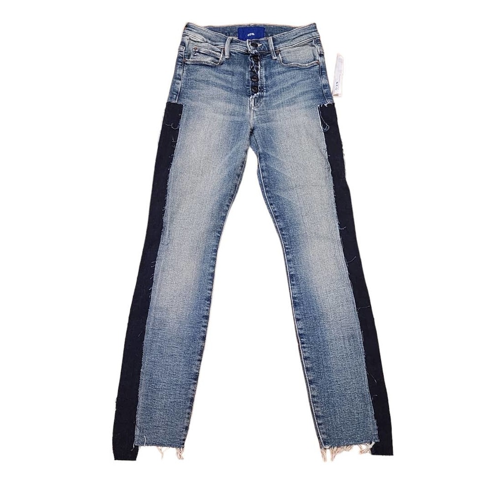 MOTHER Cut And Sew Stunner Ankle Fray Jeans Size 24